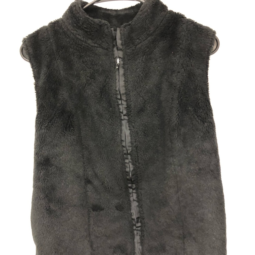 Black fur vest